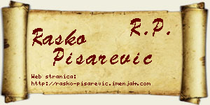 Raško Pisarević vizit kartica